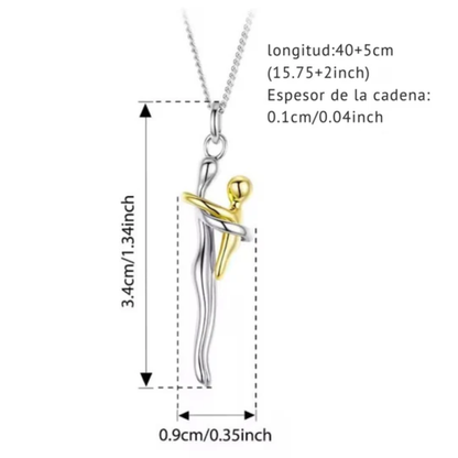 Collar Abrazo Eterno Madre e Hijo-Plata